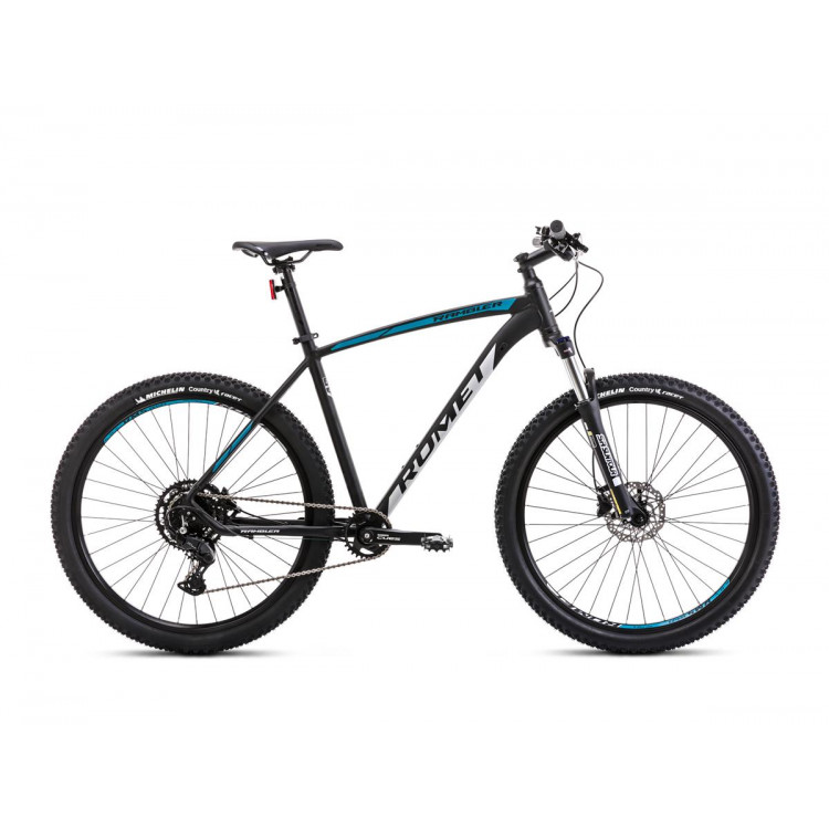 Horský bicykel ROMET RAMBLER R7.3 CS 2024 L Čierno-tyrkysovo-strieborná